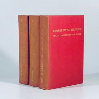 Item #10696 Collected Mathematical Papers of George David Birkhoff (Three volume set). george...