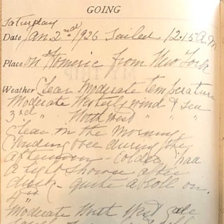 1926 Personal Manuscript Diary of Elizabeth Donnell Tilghman