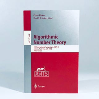 Item #12079 Algorithmic Number Theory: 5th International Symposium, ANTS-V, Sydney, Australia,...