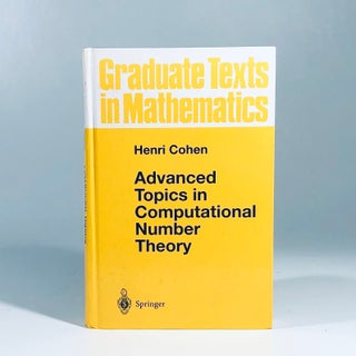 Item #12080 Advanced Topics in Computational Number Theory (Graduate Texts in Mathematics). Henri...