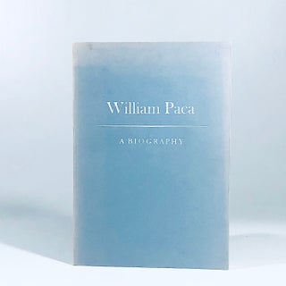 Item #12177 William Paca: A Biography. Gregory A. Stiverson, Phebe R. Jacobsen