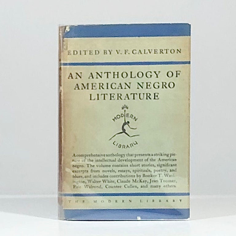 Item #12842 Anthology of American Negro Literature. V. F. Calverton.