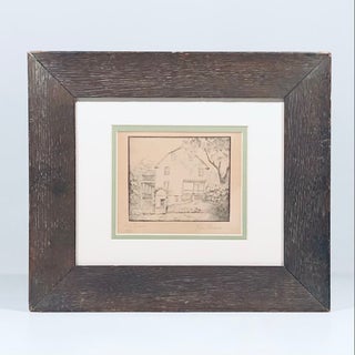 Item #13325 "Old House" SIGNED 1937 Etching WORKS PROGRESS ADMIN (WPA) Artist Remick Neeson