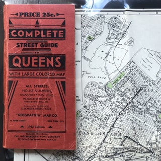 Original 1942 Street Map of the Borough of Queens, New York, Complete w/ Booklet