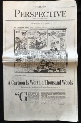 1999 Newspaper Featuring Four Large RICHARD Q YARDLEY CARTOONS & Biography