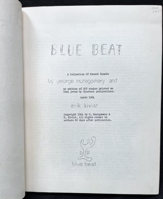 Blue Beat: A Collection of Recent Sounds (Poetry Magazine, Issue #1)