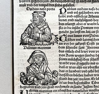 An Original 1493 Illustrated Leaf from the Nuremberg Chronicle, German Translation