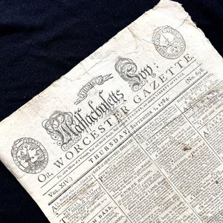 Item #15165 1784 REVOLUTIONARY ERA Newspaper PAUL REVERE MASTHEAD George Washington Letter