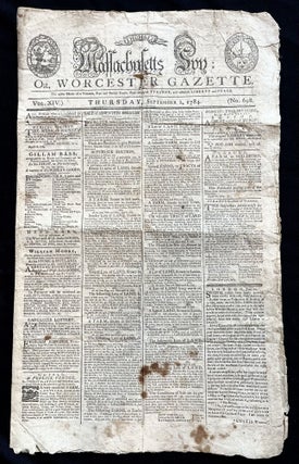 1784 REVOLUTIONARY ERA Newspaper PAUL REVERE MASTHEAD George Washington Letter