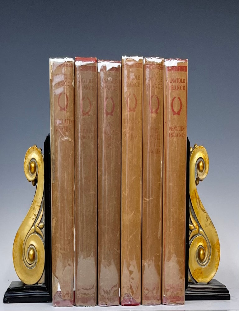 Item #15240 A Six Volume Partial 1st Edition Set of the Works of Anatole France, in Scarce Original Dust Jackets. Anatole France.
