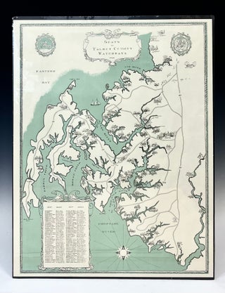 Item #15247 1960 Seats of Talbot County Waterways Illustrated Pictorial Map