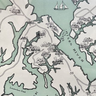 1960 Seats of Talbot County Waterways Illustrated Pictorial Map
