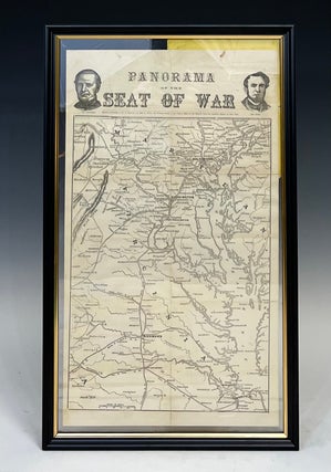 Item #15252 RARE 1861 John G. Wells Broadside Pocket Map of the Seat of the CIVIL WAR. Maryland...