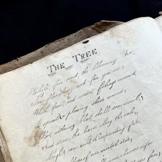 Item #15260 Manuscript Wallpaper-Bound Commonplace Book of, Jane Maxson, New York of Deruyter
