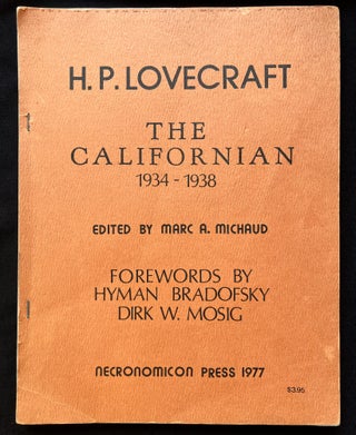 Item #15264 The Californian 1934-1938. H. P. Lovecraft