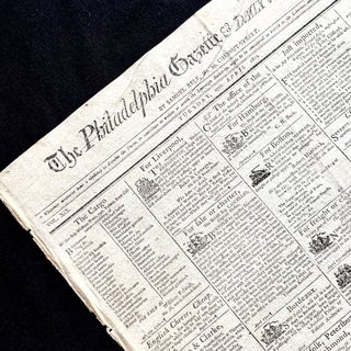 Item #15353 1802 Newspaper with a Runaway Slave Ad Placed by Revolutionary War General Edward...