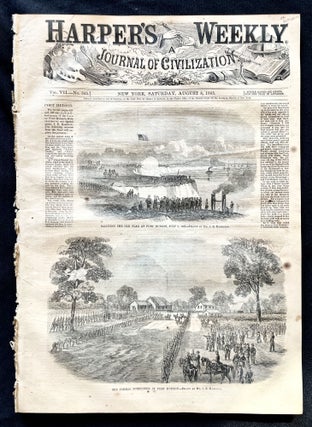 1863 CIVIL WAR newspaper with LARGE ENGRAVINGS of the BATTLE of GETTYSBURG