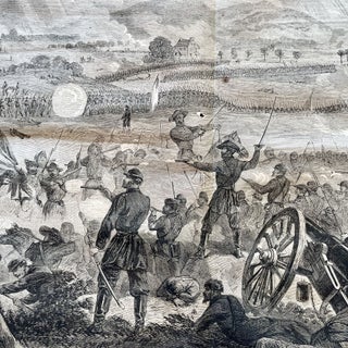 1863 CIVIL WAR newspaper with LARGE ENGRAVINGS of the BATTLE of GETTYSBURG