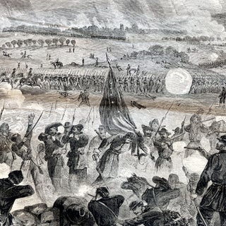 1863 CIVIL WAR newspaper with LARGE ENGRAVINGS of the BATTLE of GETTYSBURG