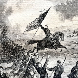 1863 CIVIL WAR newspaper with LARGE ENGRAVINGS of the BATTLE of GETTYSBURG