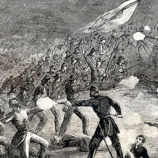 1863 CIVIL WAR newspaper with LARGE ENGRAVINGS of the BATTLE of GETTYSBURG