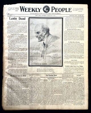 1924 Newspaper Announcing the DEATH of USSR Founder Vladimir Lenin