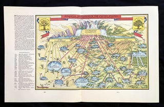 Item #15652 1934 LeRoy Appleton Pictorial Map of the Distribution of Money in FDR's New Deal....