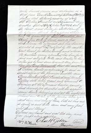 Archive of Five 1870s-1880s Manuscript Documents Involving the WOODSTOCK PLANTATION of Dr. Samuel Harrison near Easton, in Talbot County Maryland