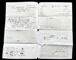 Archive of Five 1870s-1880s Manuscript Documents Involving the WOODSTOCK PLANTATION of Dr. Samuel Harrison near Easton, in Talbot County Maryland
