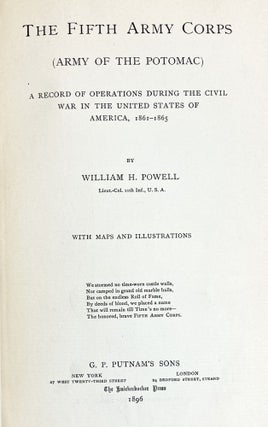 Fifth Army Corps (Army of the Potomac) A Record of Operations