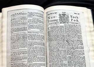 The New York Evening Post, 1750 - Bound volume of facsimile issues