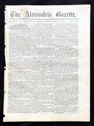 Item #16014 1863 CIVIL WAR newspaper MARYLAND PLANTERS ask ABRAHAM LINCOLN to Remove NEGR0 UNION...