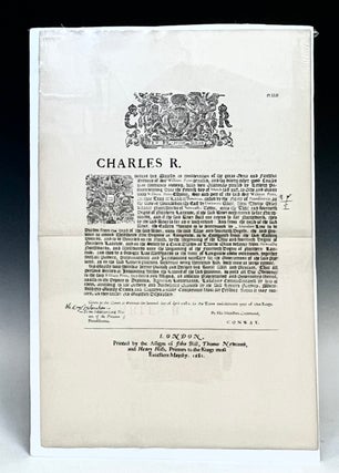Item #16019 1859 Facsimile printing of Charles II Grant of Pennsylvania to William Penn. 1859...