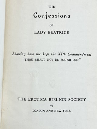 Confessions of Lady Beatrice