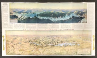 Item #16112 1927 Pictorial Map of Lake George, Lake Champlain & the Adirondack Mountains