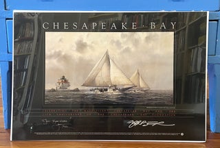 1989 John Barber Chesapeake Bay Skipjack Poster Celebrating the 25th Anniversary of the Chesapeake Bay Foundation