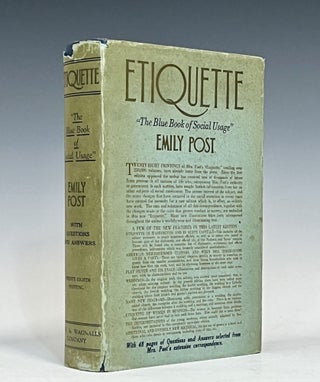 Item #16195 Etiquette: The Blue Book of Social Usage. Emily Post
