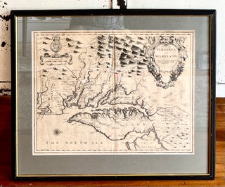 Item #16215 1676 John Speed Map of Maryland, Virginia, and Chesapeake Bay. on Maryland's Eastern...