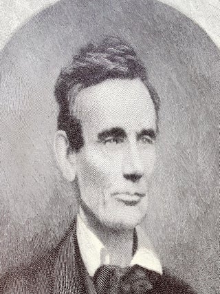 1928 Timothy Cole Engraved Woodcut Print of a BEARDLESS Abraham Lincoln