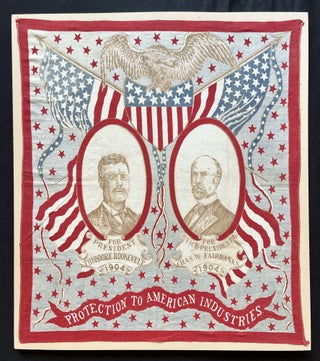 Item #16444 1904 Theodore Roosevelt Presidential Campaign Bandanna. A STUNNING Theodore Roosevelt...