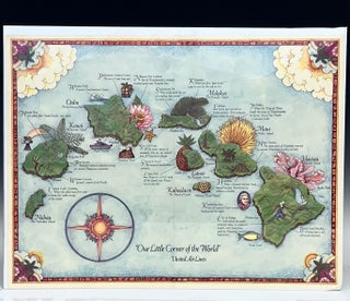 Item #16467 1960s Pictorial Map of Hawaii. Mad Men Era Hawaii Tourism