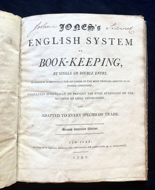 Item #16548 Jones's English System of Bookkeeping. Edward Jones