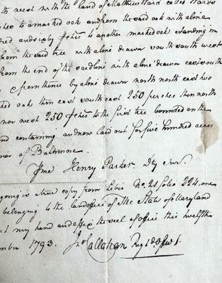1793 Queen Anne’s County, Maryland Land Deed