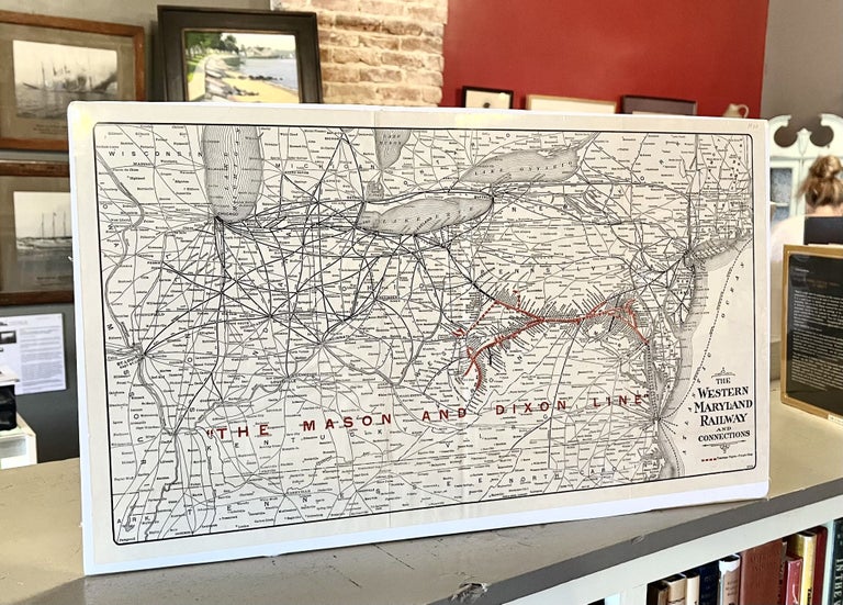 Item #17155 1920 Railroad Map of the "Mason Dixon Line" of the Western Maryland Railway