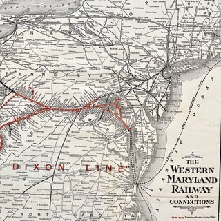 1920 Railroad Map of the "Mason Dixon Line" of the Western Maryland Railway