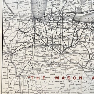 1920 Railroad Map of the "Mason Dixon Line" of the Western Maryland Railway
