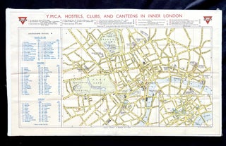 Item #17156 c.1944 WW II YMCA Color Map of London for U.S. Soldiers on Leave from the Western Front