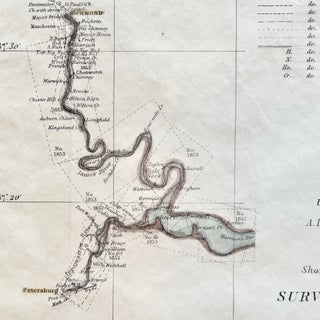 1853 U.S. Coastal Survey Map of the Eastern Shore of Maryland, Delaware and Chesapeake Bay