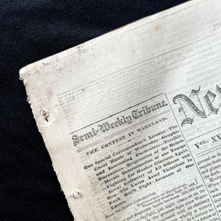 Item #17191 1862 CIVIL WAR newspaper with Front-Page EARLY EYEWITNESS ACCOUNT of the BATTLE of...