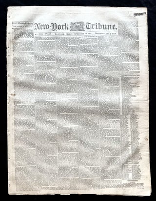 1862 CIVIL WAR newspaper with Front-Page EARLY EYEWITNESS ACCOUNT of the BATTLE of ANTIETAM